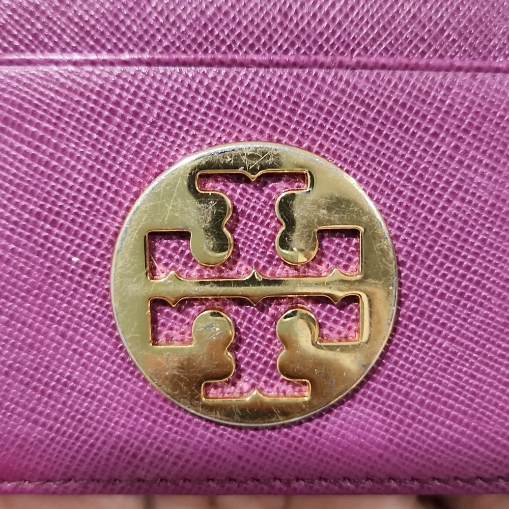 💜▪️Tory Burch▪️ Preloved Purple Card Holder (With Wear)